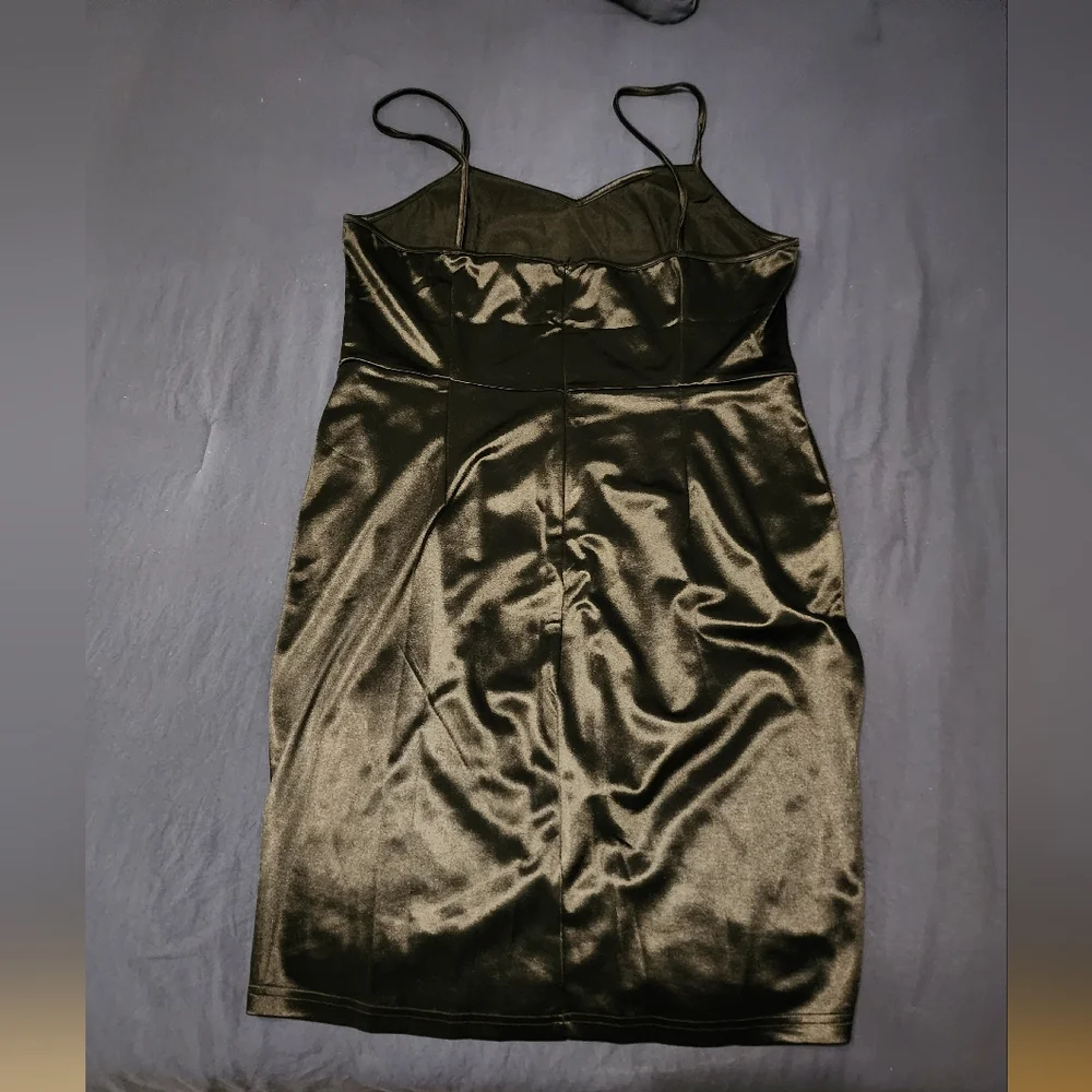 SHEIN Women's Fashion Leather Wrap Hem Cami Dress NWOT - Picture 11 of 15